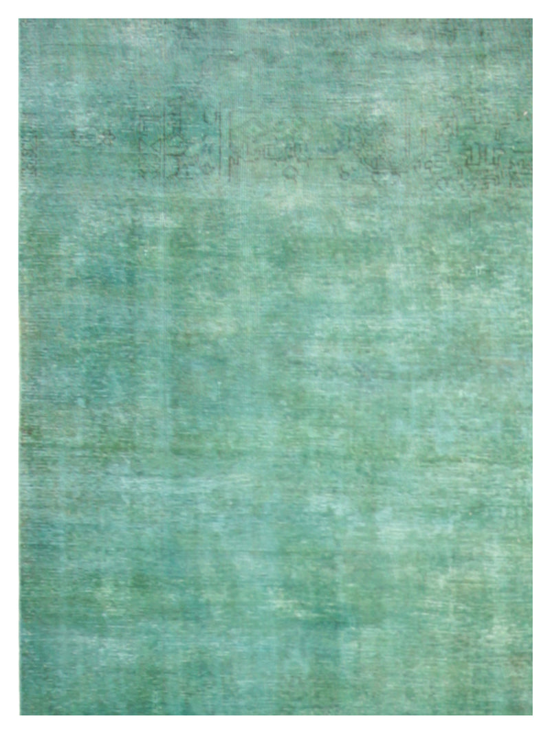 Pacific Overdyed 40413 Aqua Aqua Transitional Hand Knotted Rug
