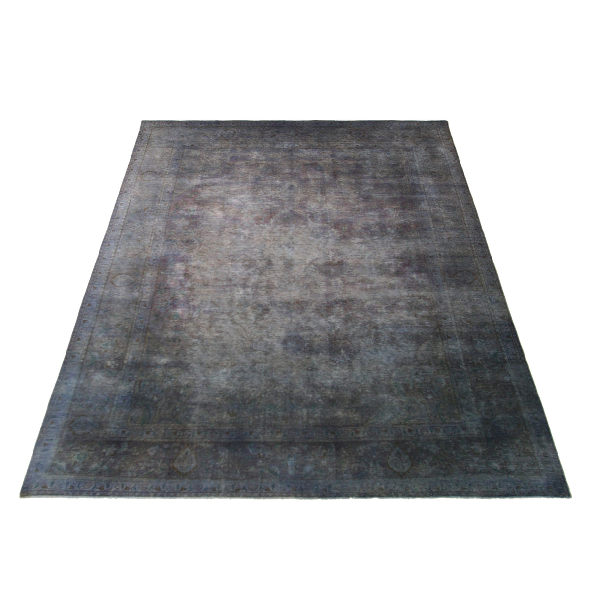 Pacific Overdyed 40416 Blue Blue Transitional Hand Knotted Rug