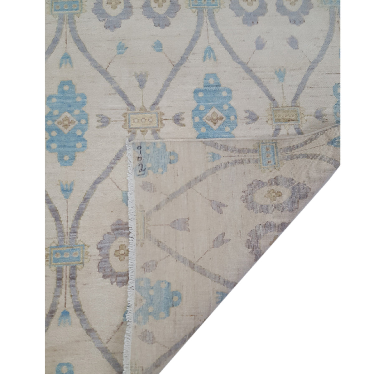 Pacific Ziegler 40420 Ivory Ivory Transitional Hand Knotted Rug