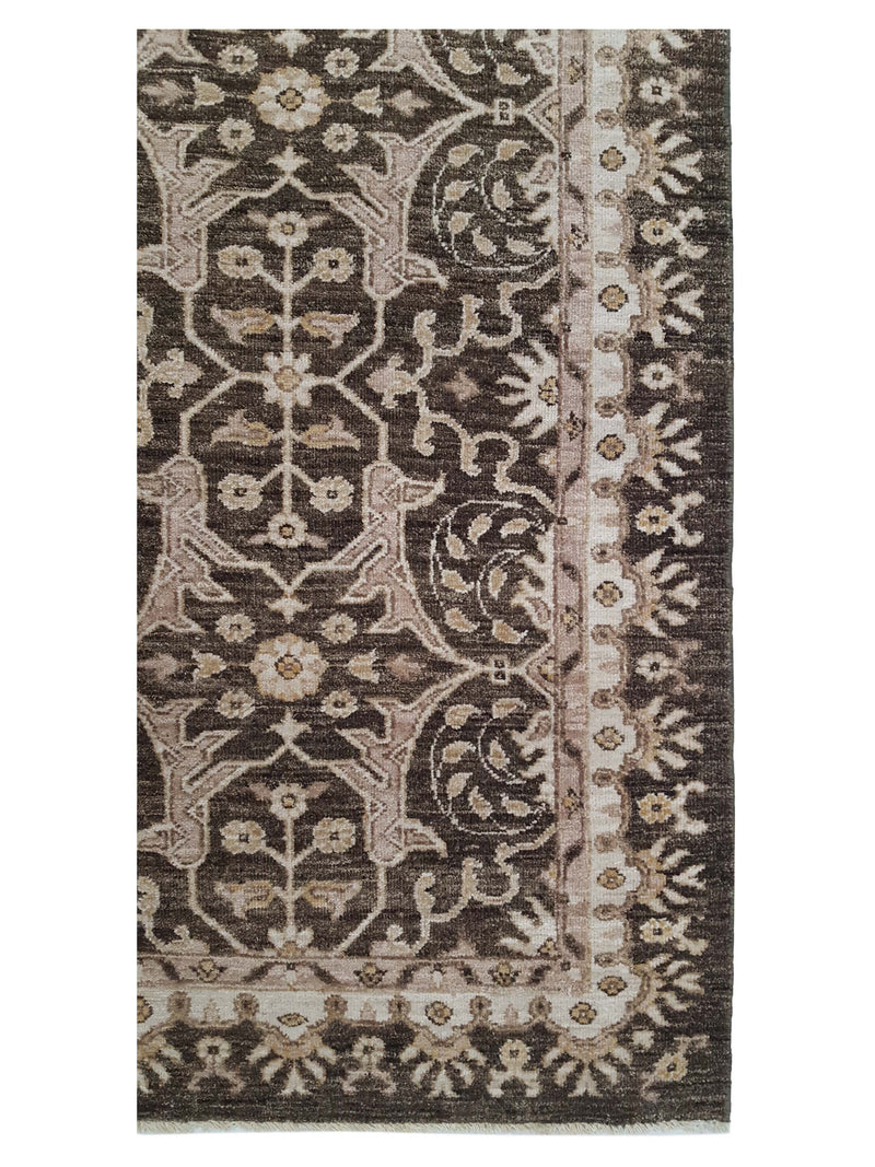 Pacific Ziegler 40423 Brown Ivory Transitional Hand Knotted Rug