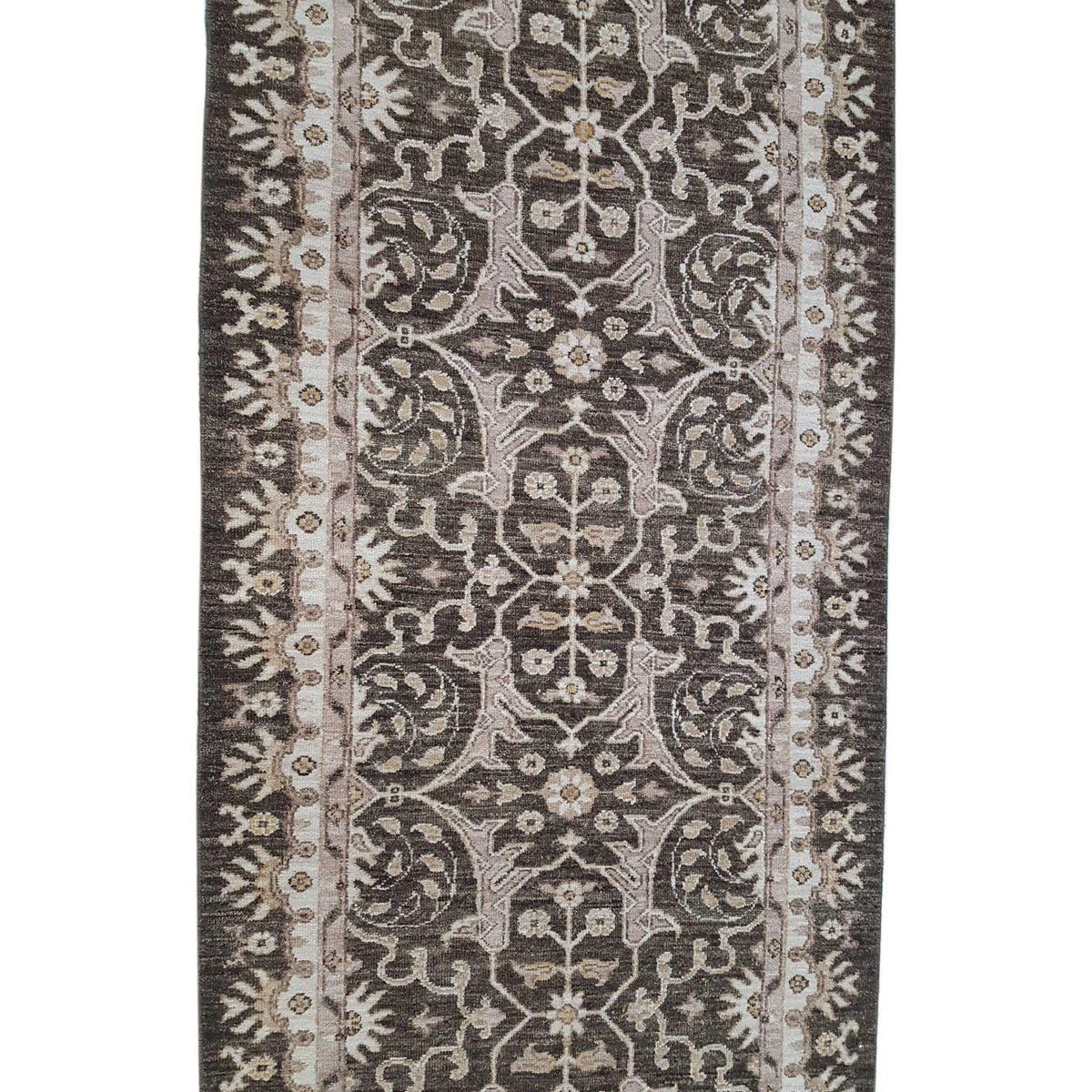 Pacific Ziegler 40423 Brown Ivory Transitional Hand Knotted Rug