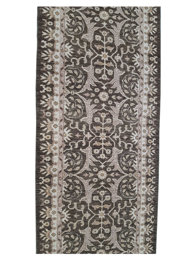 Pacific Ziegler 40423 Brown Ivory Transitional Hand Knotted Rug