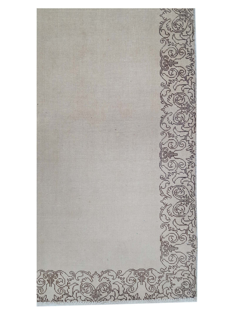 Pacific Vintage 40439 Beige Beige Vintage Hand Knotted Rug