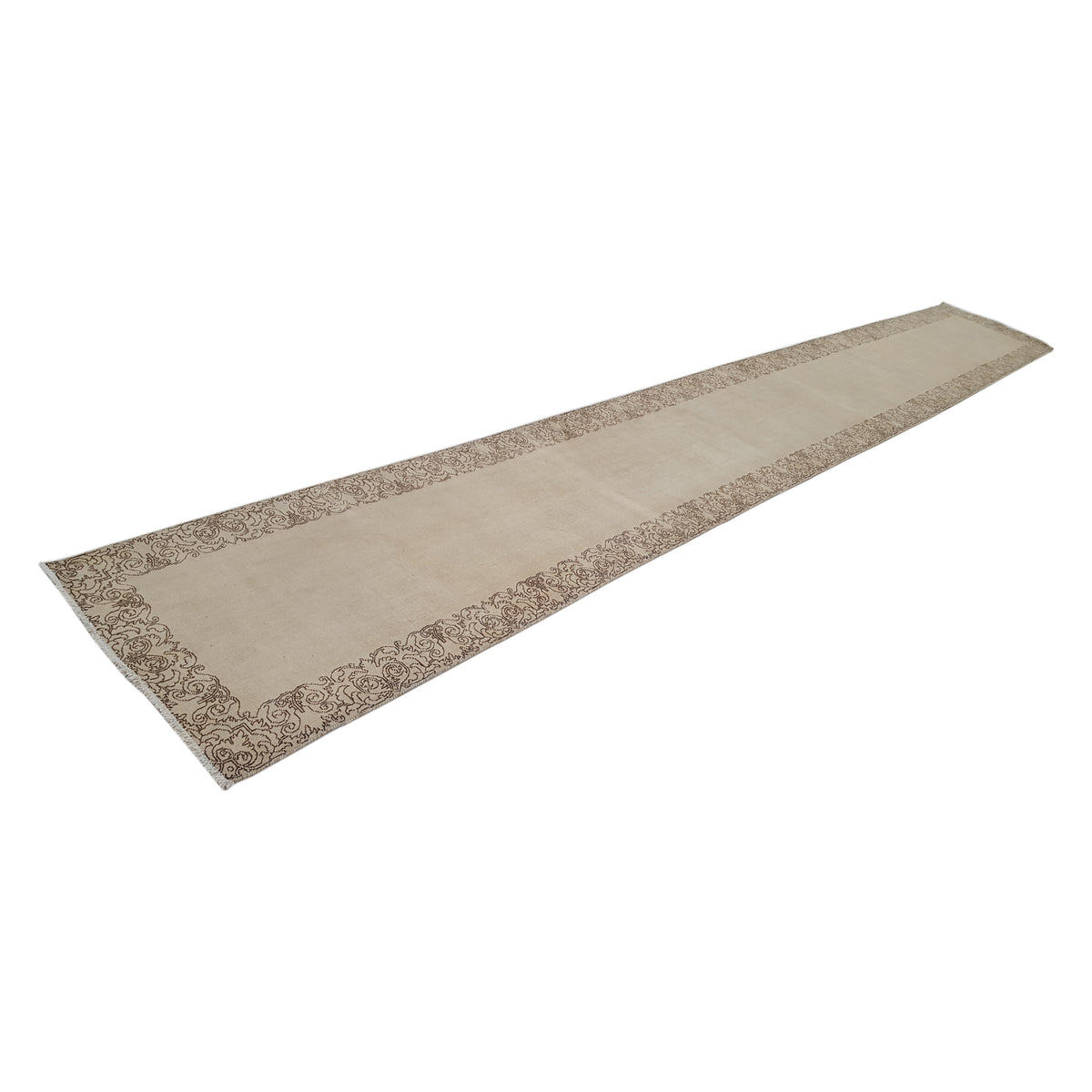 Pacific Vintage 40439 Beige Beige Vintage Hand Knotted Rug
