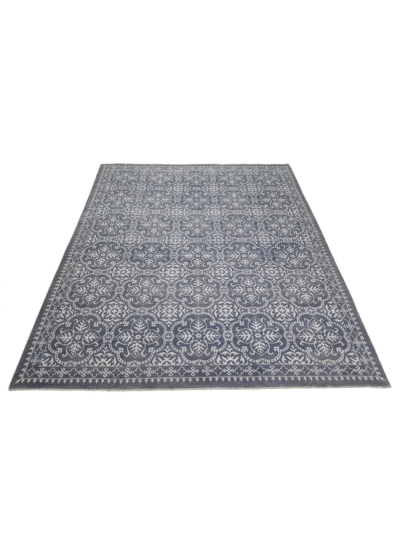 Pacific Ziegler 40442 Grey Ivory Transitional Hand Knotted Rug