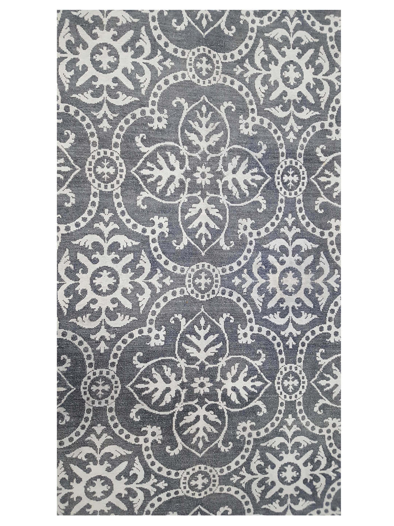 Pacific Ziegler 40442 Grey Ivory Transitional Hand Knotted Rug