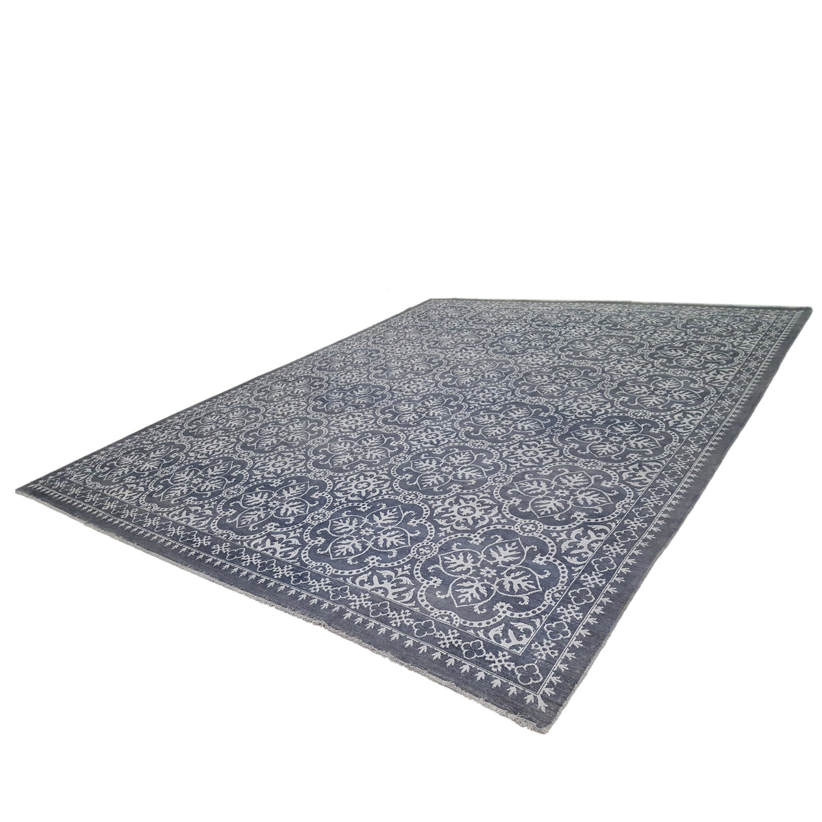 Pacific Ziegler 40442 Grey Ivory Transitional Hand Knotted Rug