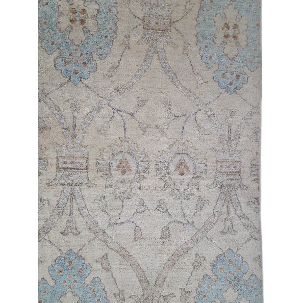 Pacific Ziegler 40443 Ivory Baby Blue Transitional Hand Knotted Rug