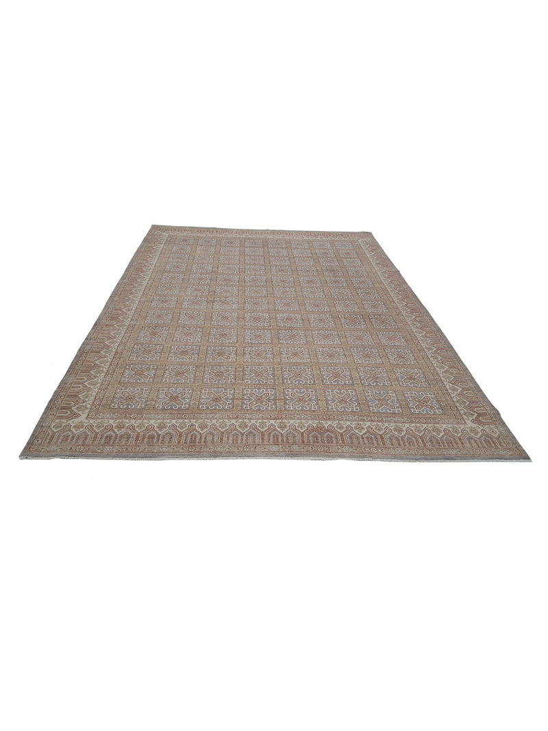 Pacific Ziegler 40445 Grey Ivory Transitional Hand Knotted Rug