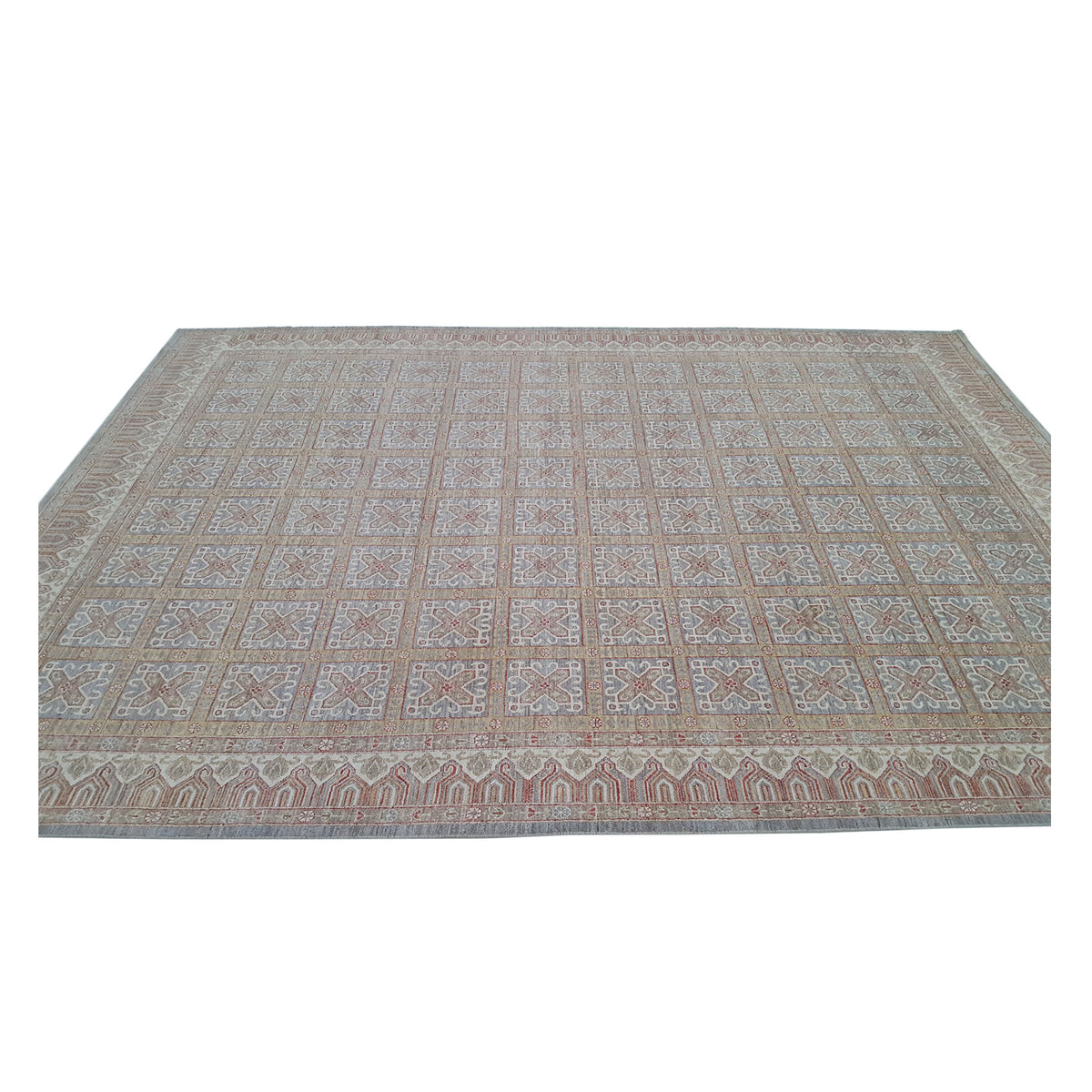 Pacific Ziegler 40445 Grey Ivory Transitional Hand Knotted Rug
