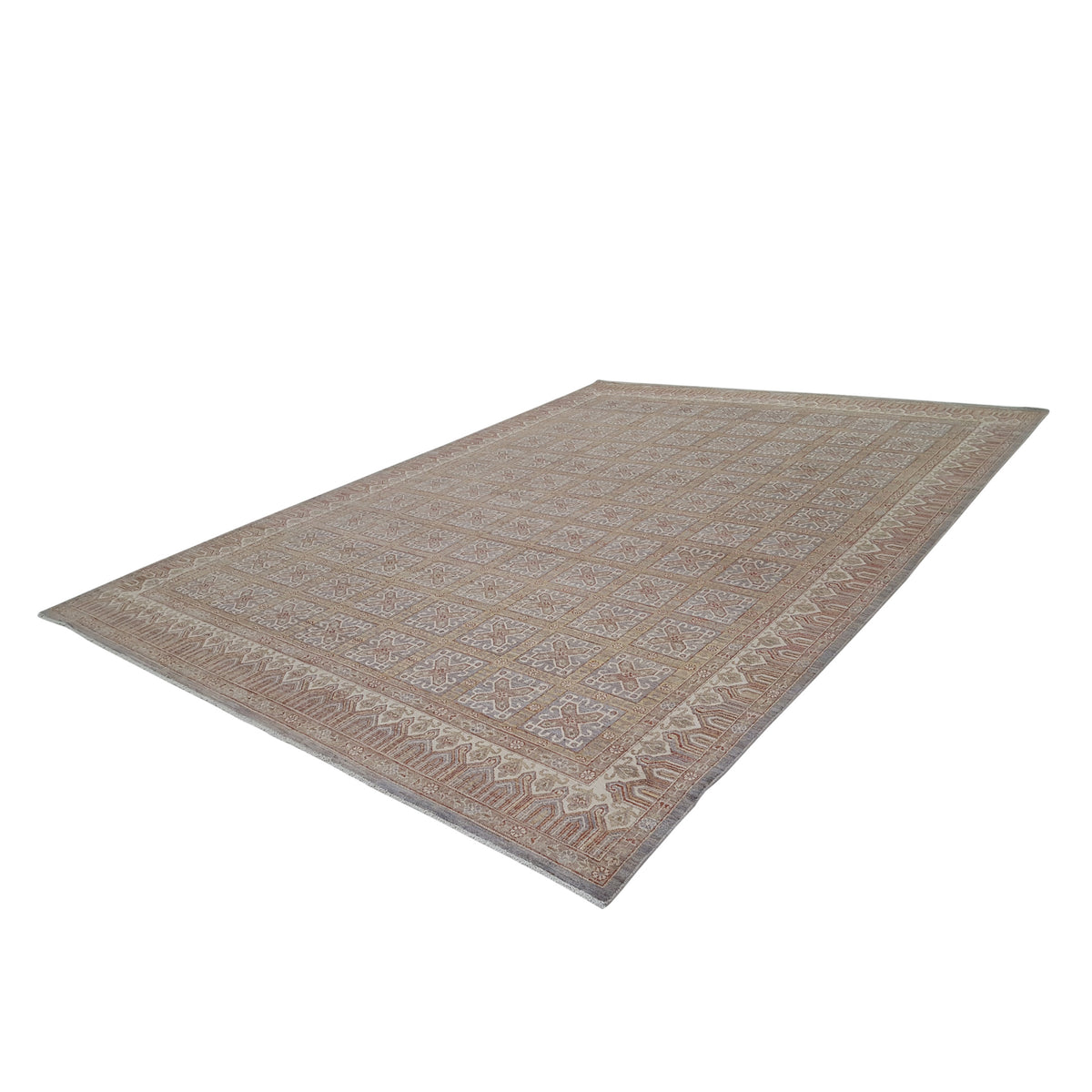 Pacific Ziegler 40445 Grey Ivory Transitional Hand Knotted Rug