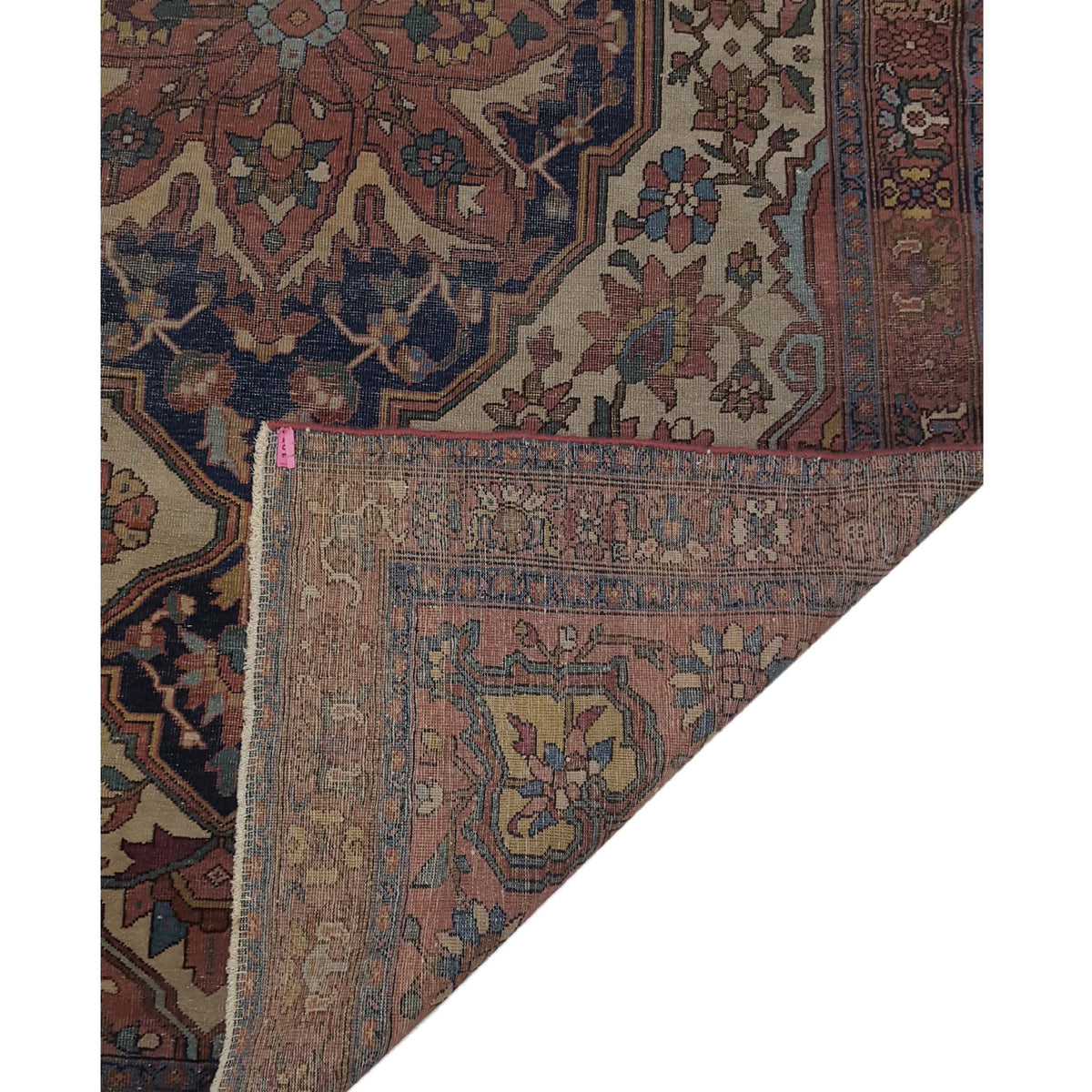 Fasa Antique Sarouk Farahan 40448 Cream Brown Traditional Antique Rug