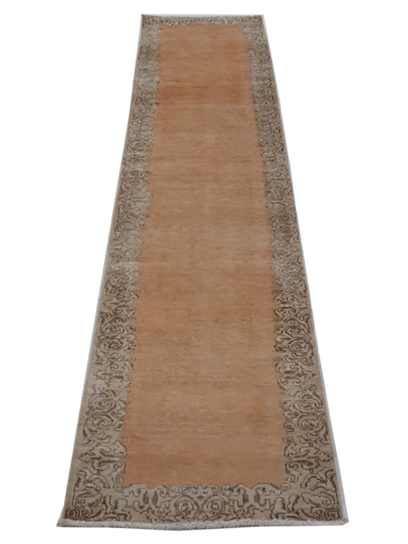 Pacific Vintage 40477 Orange Ivory Vintage Hand Knotted Rug