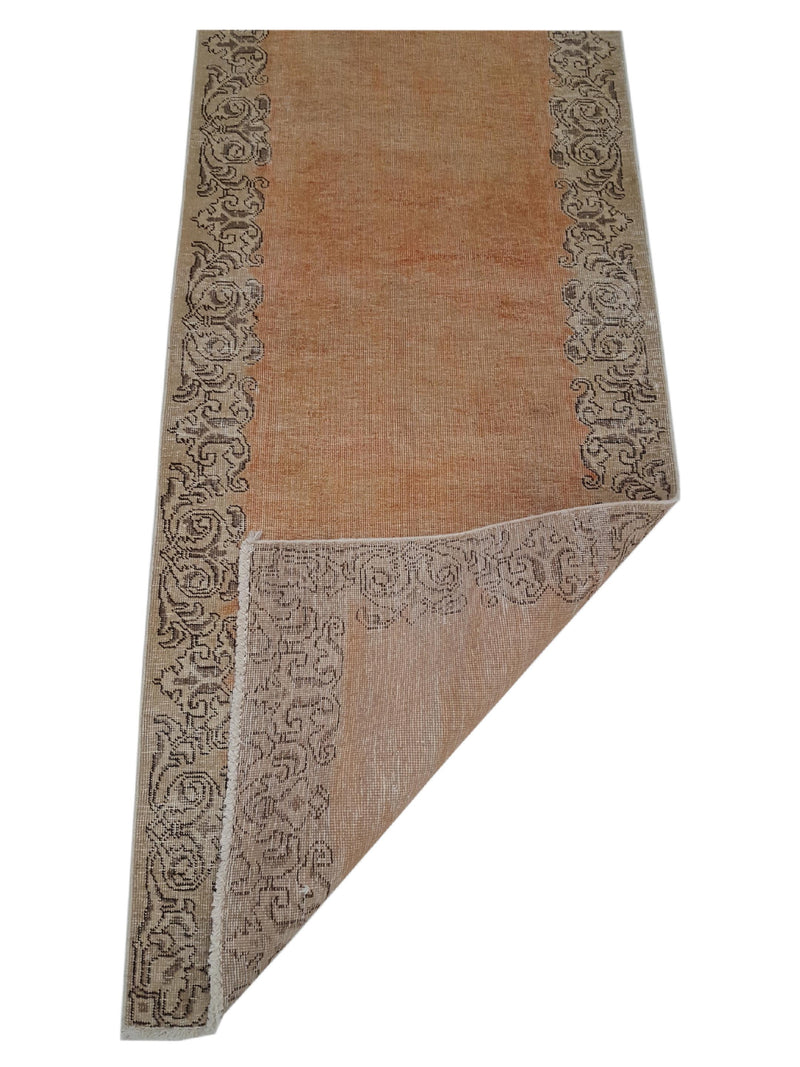 Pacific Vintage 40477 Orange Ivory Vintage Hand Knotted Rug