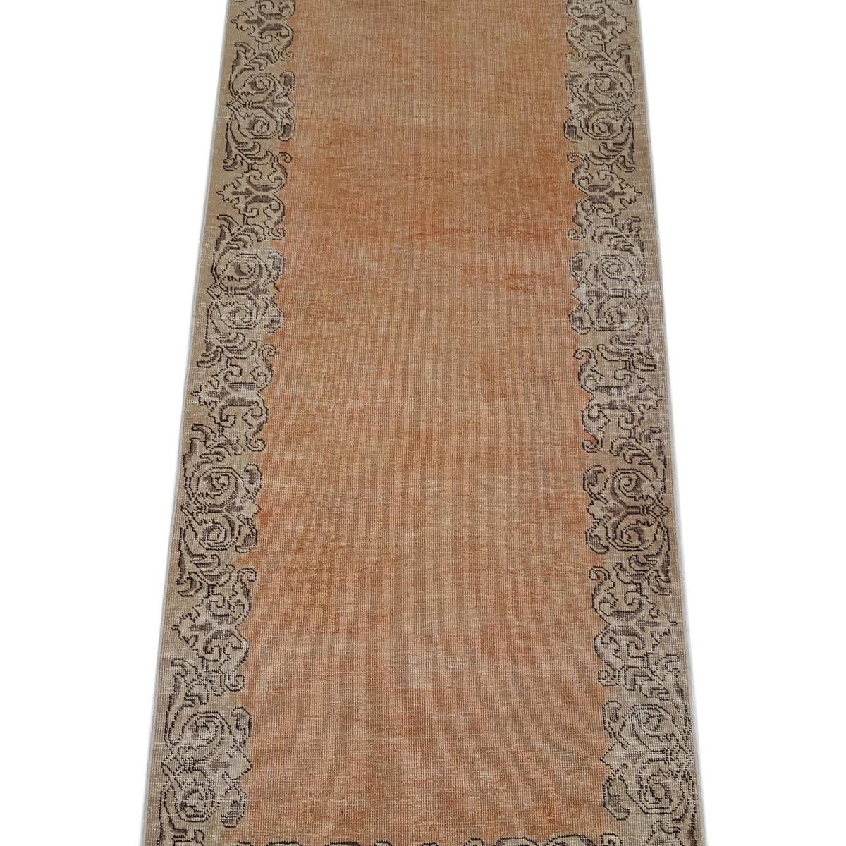 Pacific Vintage 40477 Orange Ivory Vintage Hand Knotted Rug