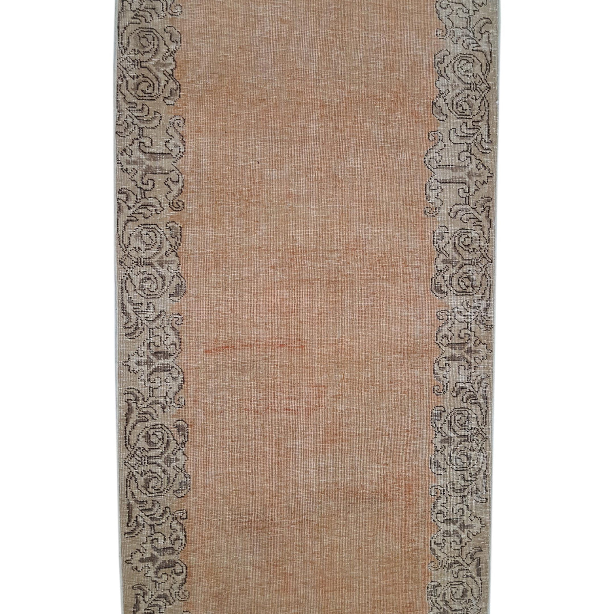 Pacific Vintage 40477 Orange Ivory Vintage Hand Knotted Rug