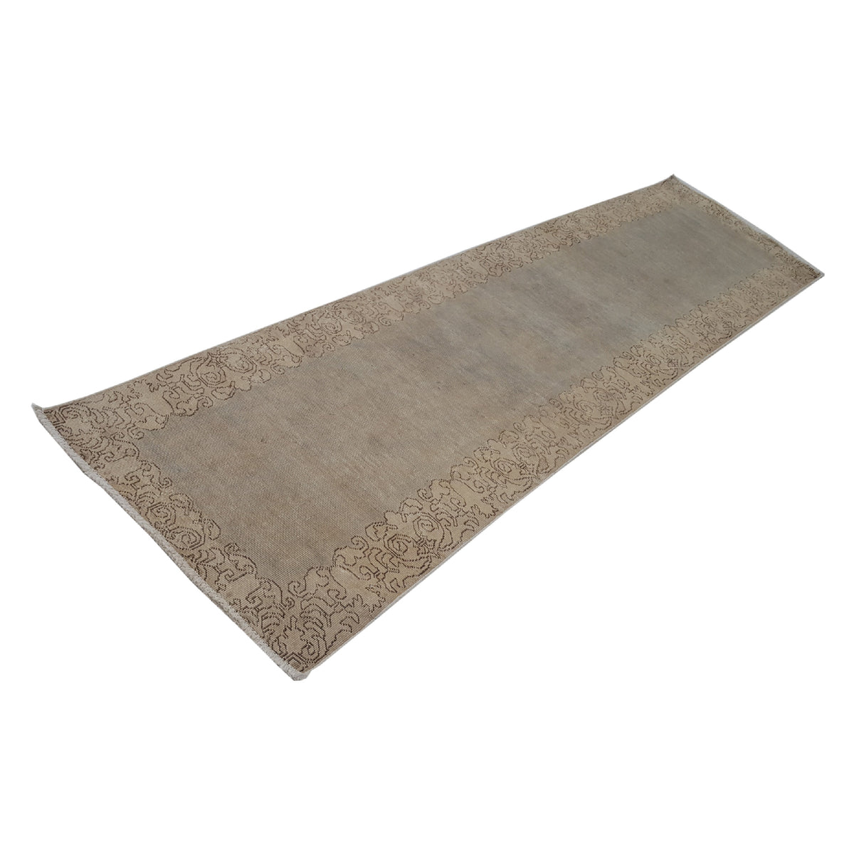 Pacific Vintage 40478 Ivory Beige Vintage Hand Knotted Rug