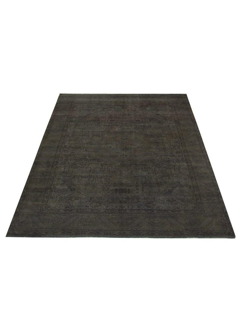 Pacific Overdyed 40497 Grey Grey Transitional Hand Knotted Rug