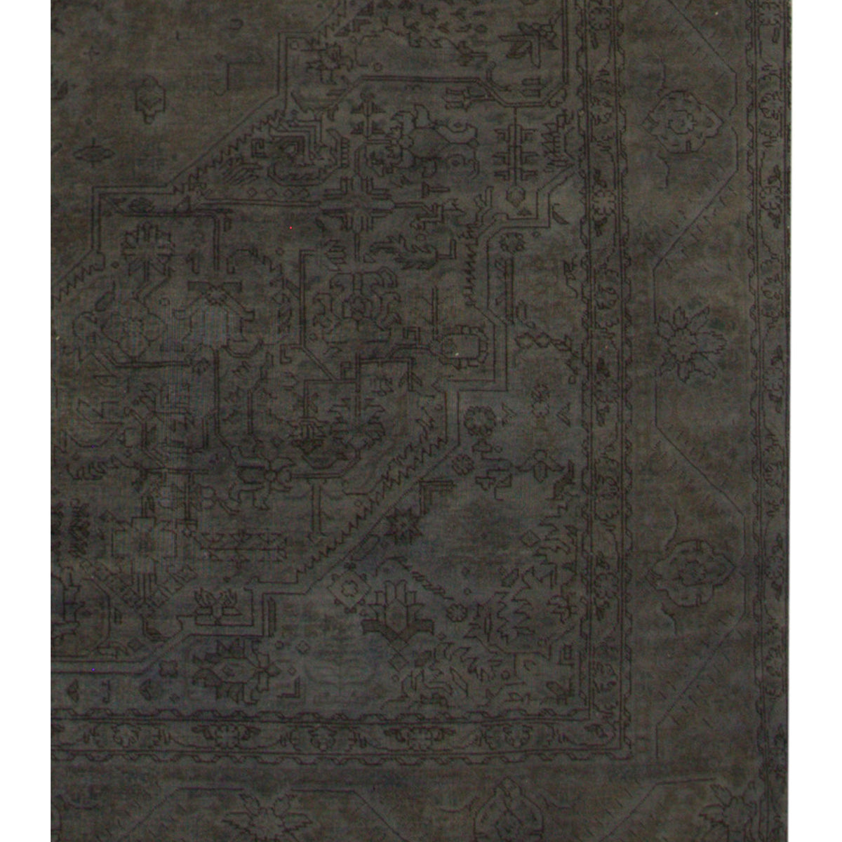 Pacific Overdyed 40497 Grey Grey Transitional Hand Knotted Rug