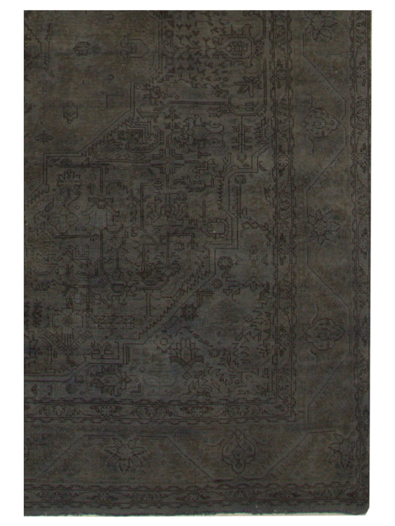 Pacific Overdyed 40497 Grey Grey Transitional Hand Knotted Rug