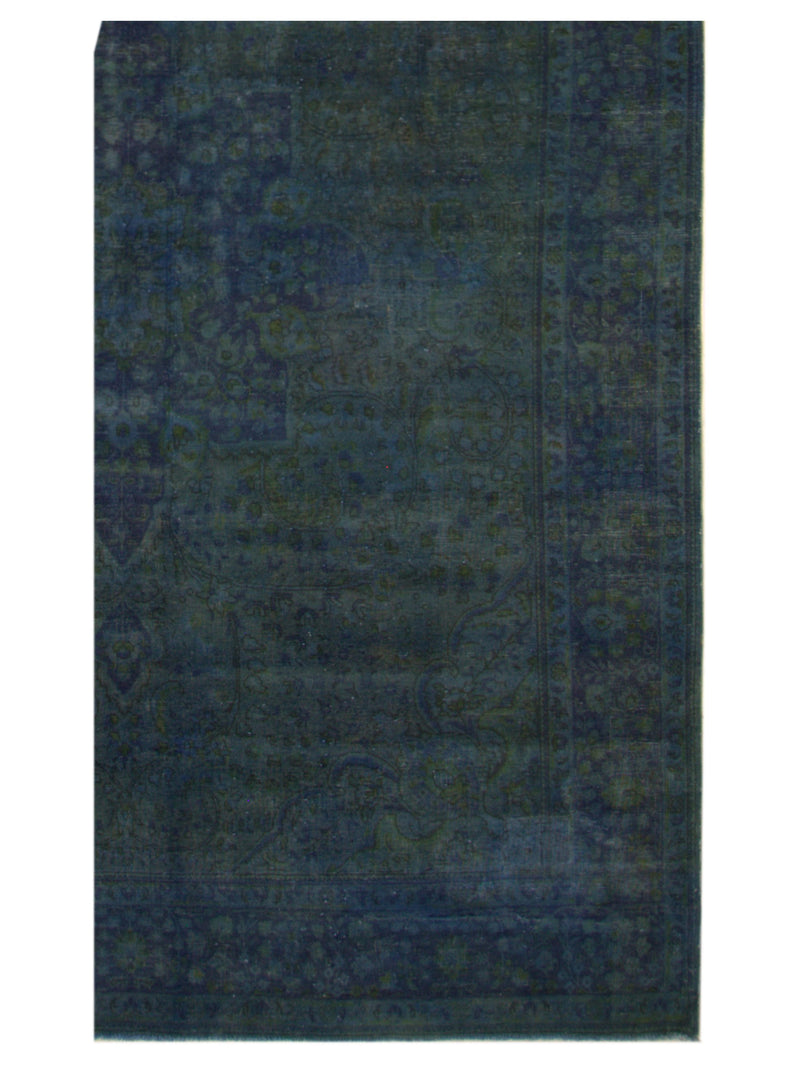 Pacific Overdyed 40502 Blue Blue Transitional Hand Knotted Rug
