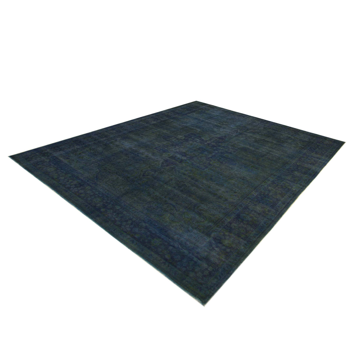 Pacific Overdyed 40502 Blue Blue Transitional Hand Knotted Rug