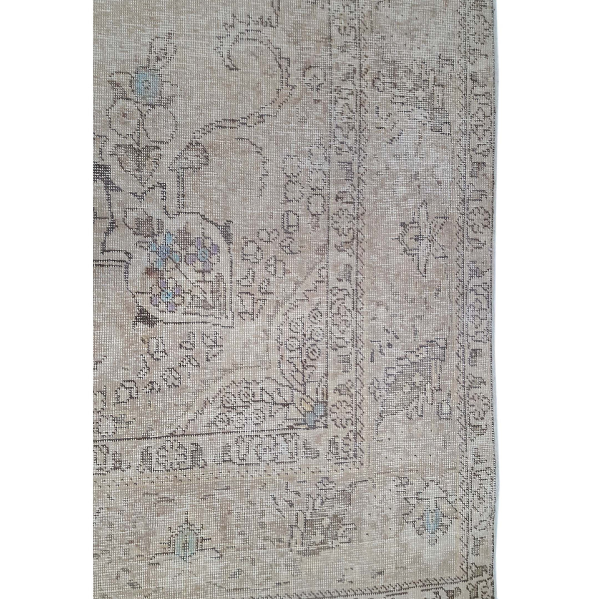 Pacific Vintage 40503 Beige Beige Vintage Hand Knotted Rug