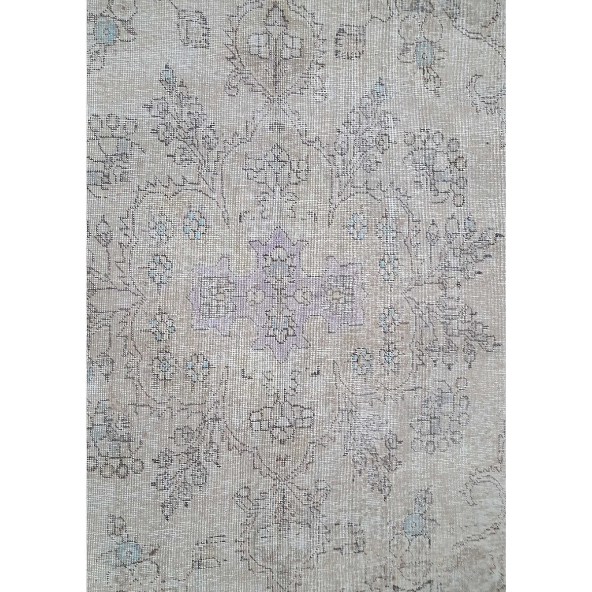 Pacific Vintage 40503 Beige Beige Vintage Hand Knotted Rug