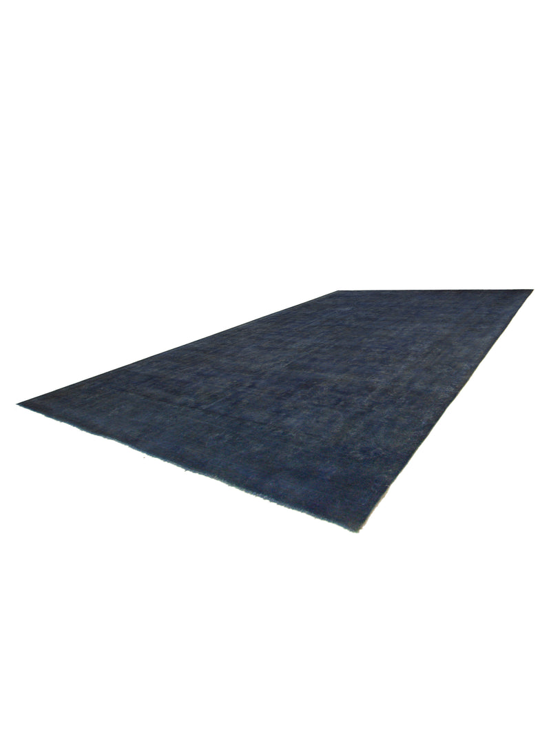 Pacific Vintage Overdyed 40510 Navy Navy Vintage Hand Knotted Rug