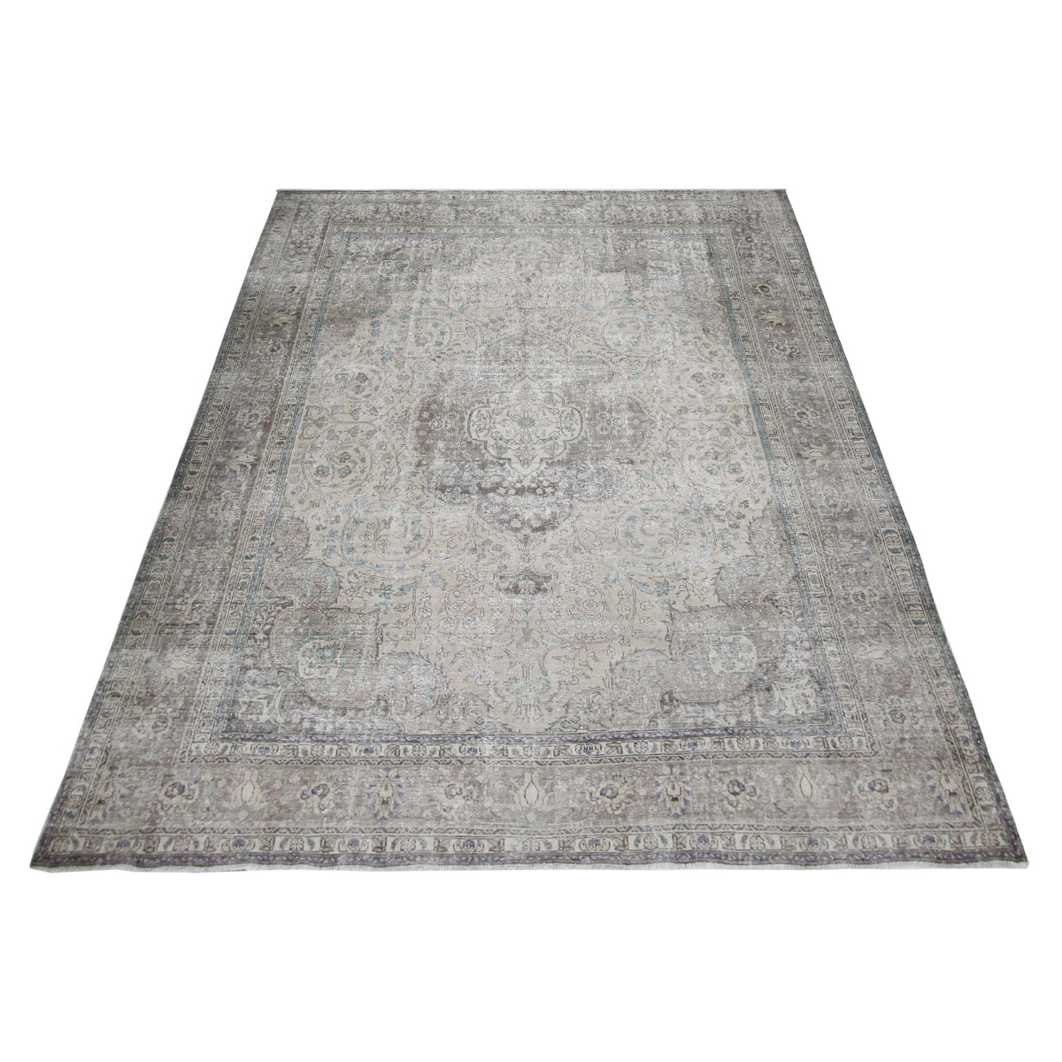 Pacific Vintage 40520 Beige Beige Vintage Hand Knotted Rug