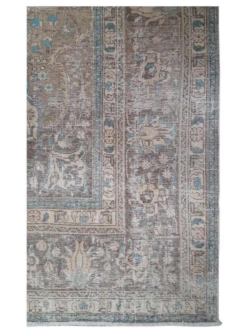 Pacific Vintage 40520 Beige Beige Vintage Hand Knotted Rug
