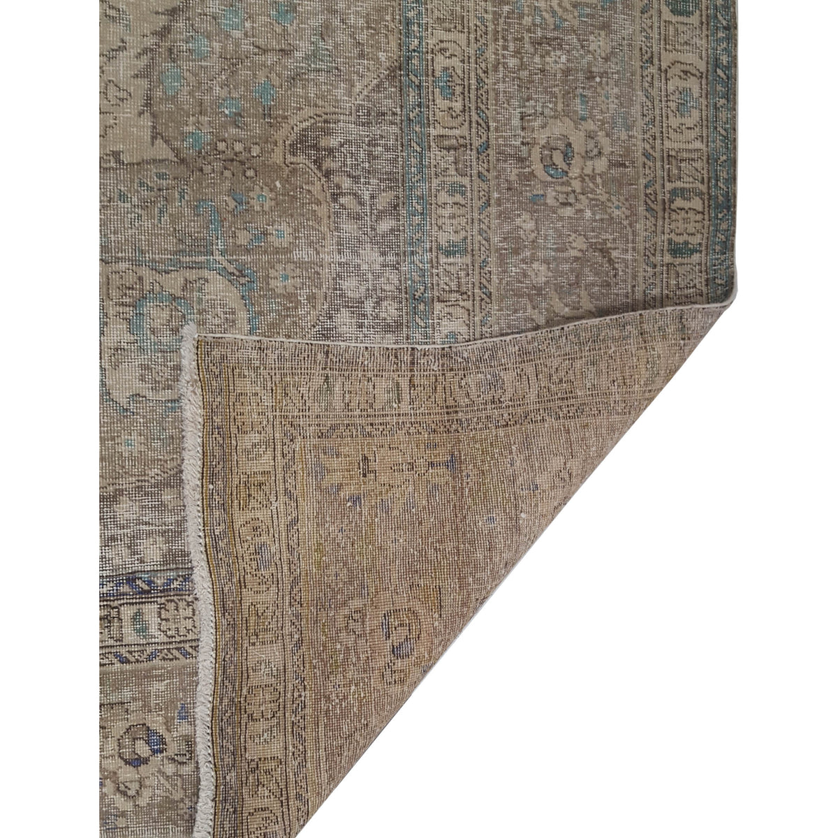 Pacific Vintage 40520 Beige Beige Vintage Hand Knotted Rug