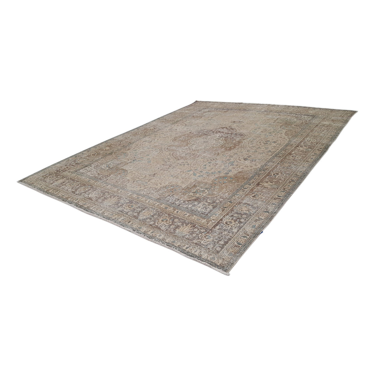 Pacific Vintage 40520 Beige Beige Vintage Hand Knotted Rug