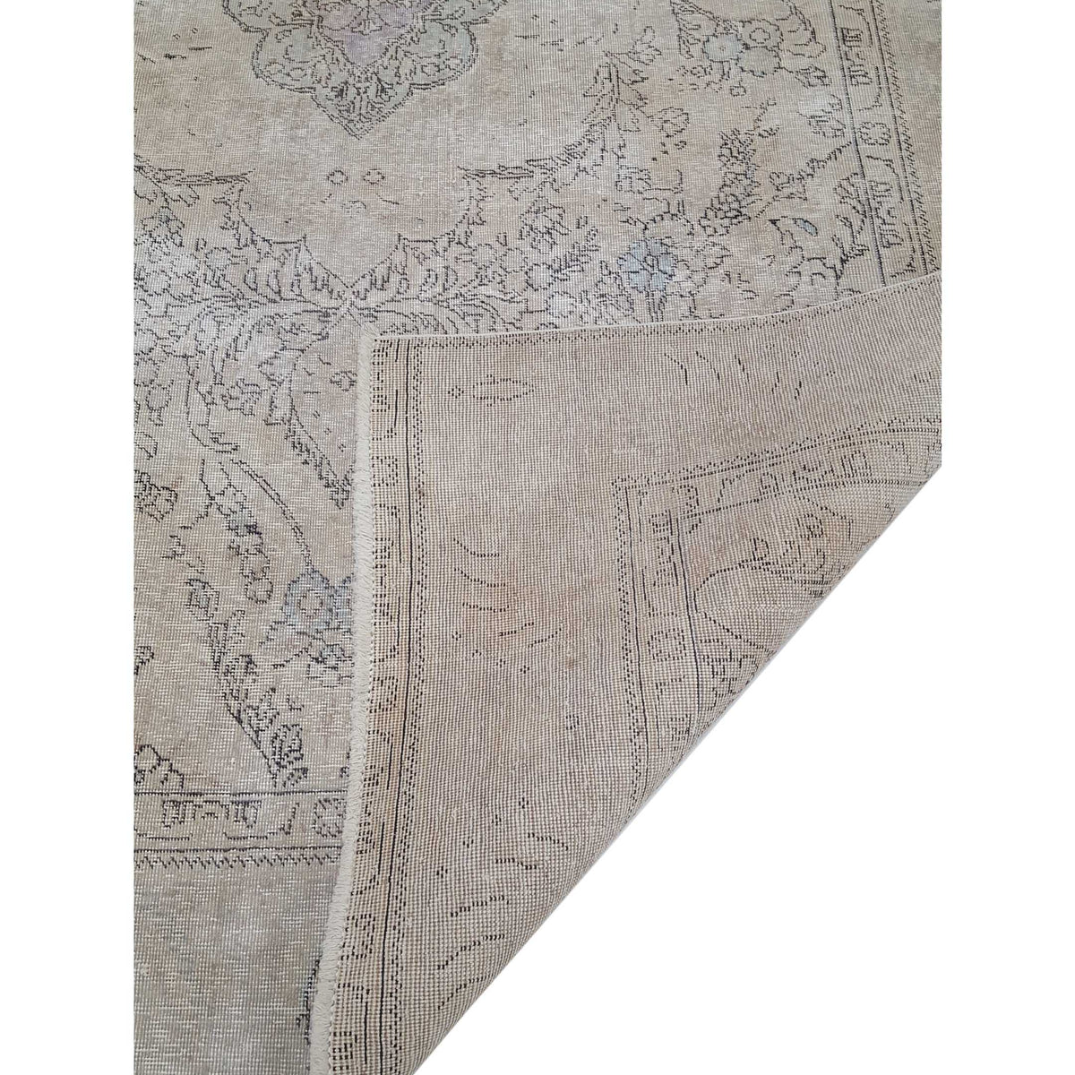 Pacific Vintage 40527 Beige Beige Vintage Hand Knotted Rug