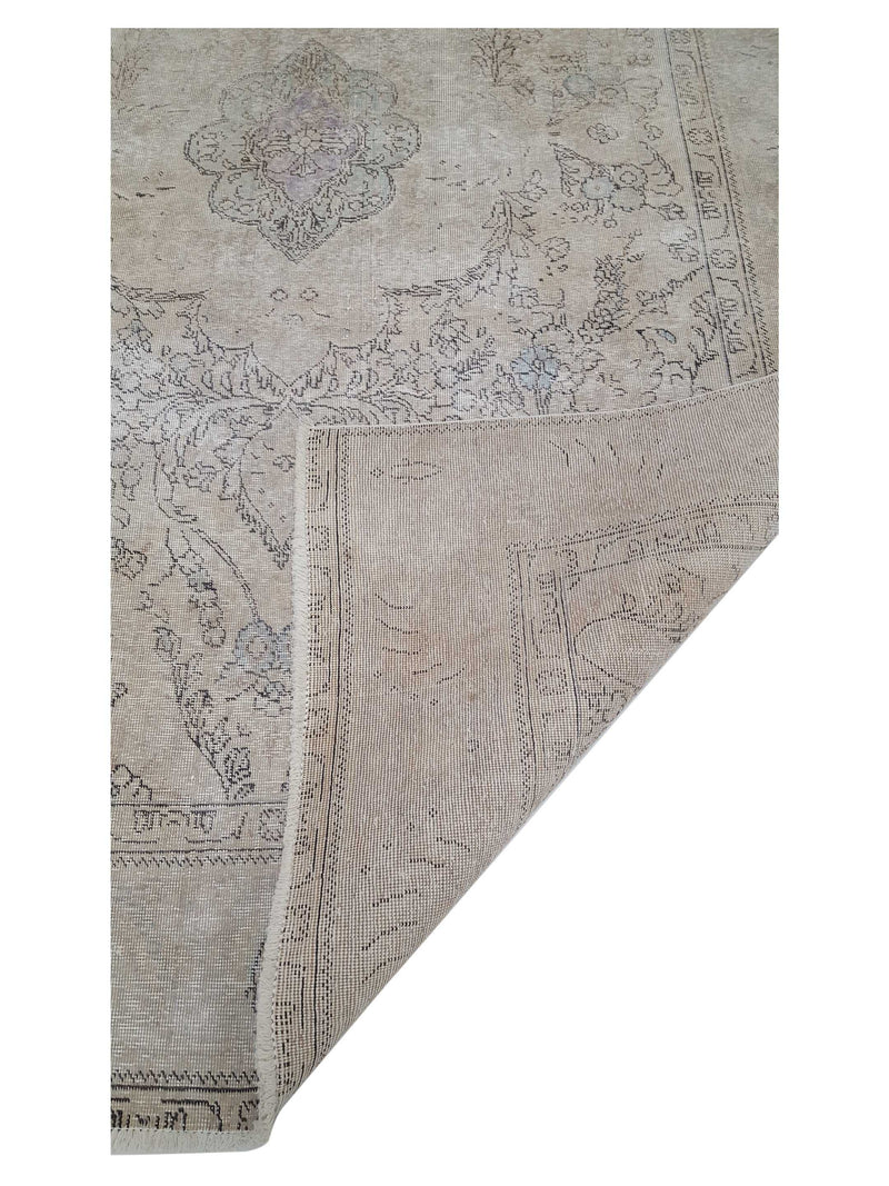 Pacific Vintage 40527 Beige Beige Vintage Hand Knotted Rug