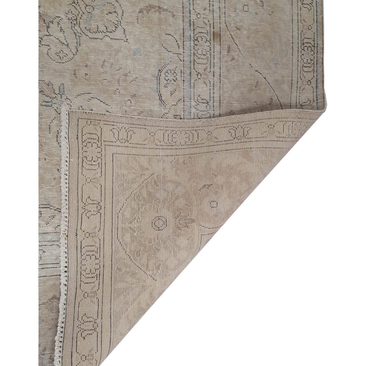 Pacific Vintage 40543 Ivory Ivory Vintage Hand Knotted Rug