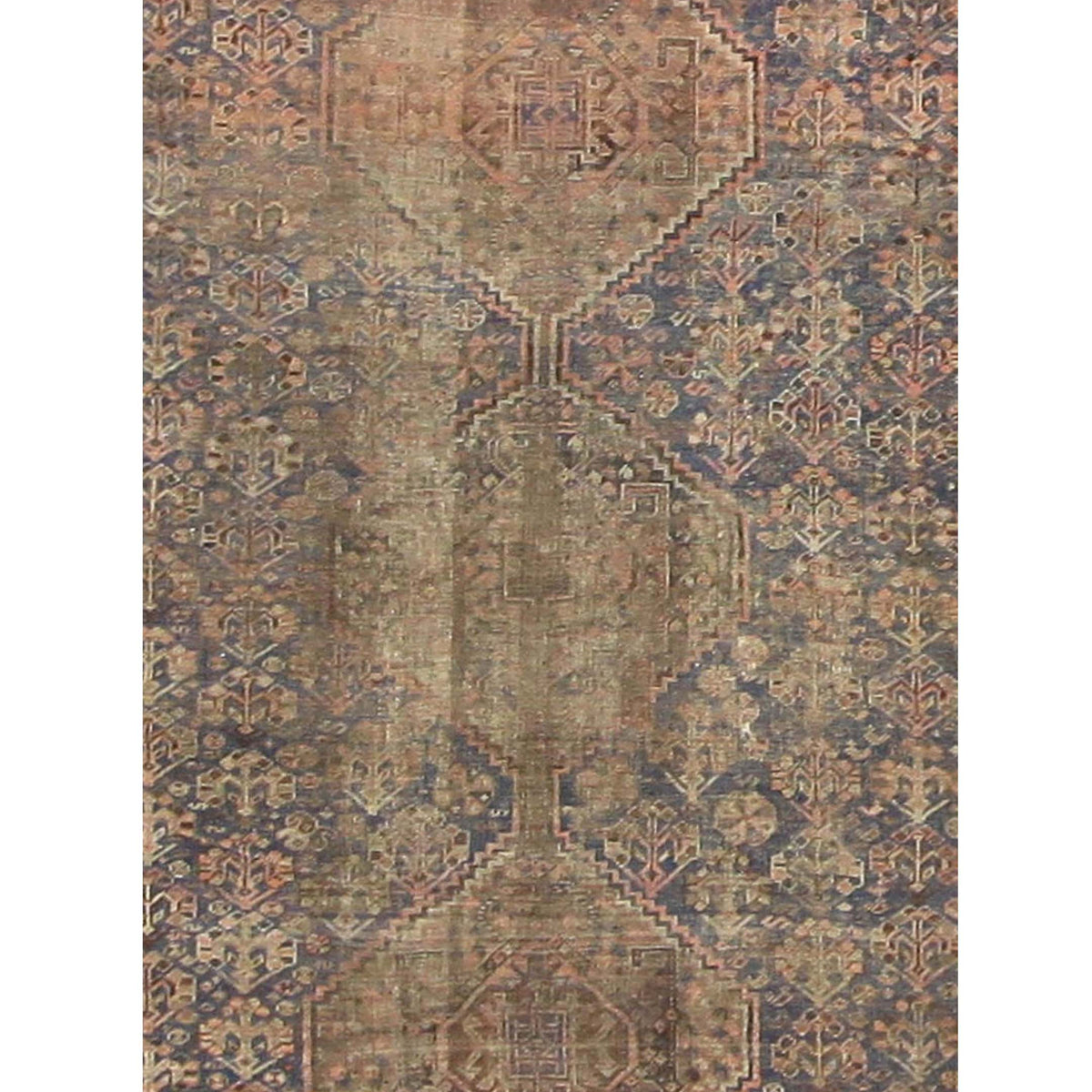 Fasa Antique Shiraz 40571 Blue Coral Traditional Antique Rug