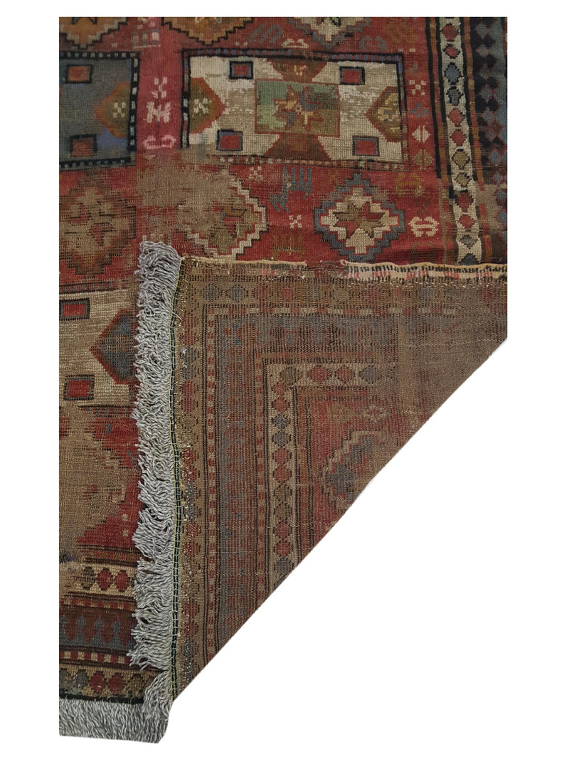 Fasa Antique Kazak 40572 Brick Grey Traditional Antique Rug