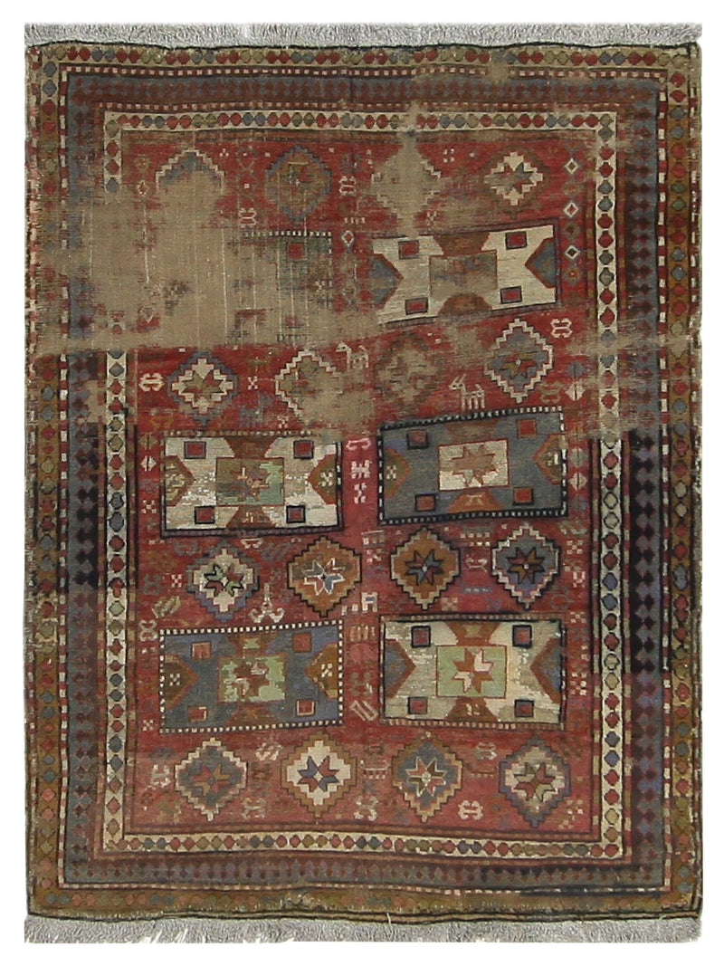 Fasa Antique Kazak  Brick Grey Traditional