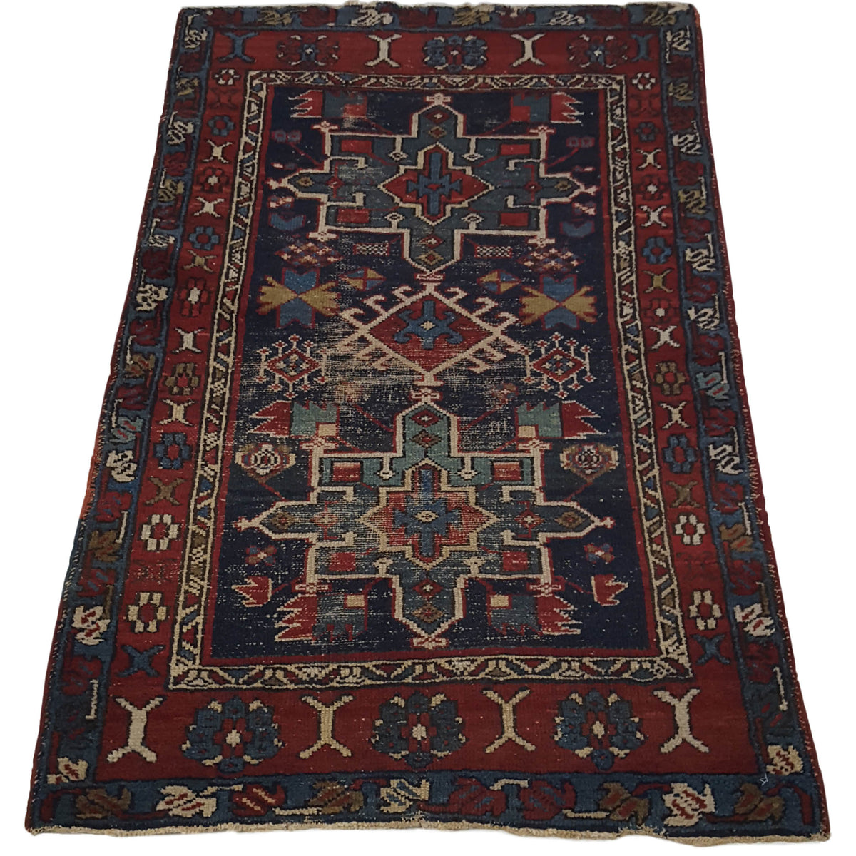 Pacific Karajah 40590 Black Red Traditional Hand Knotted Rug