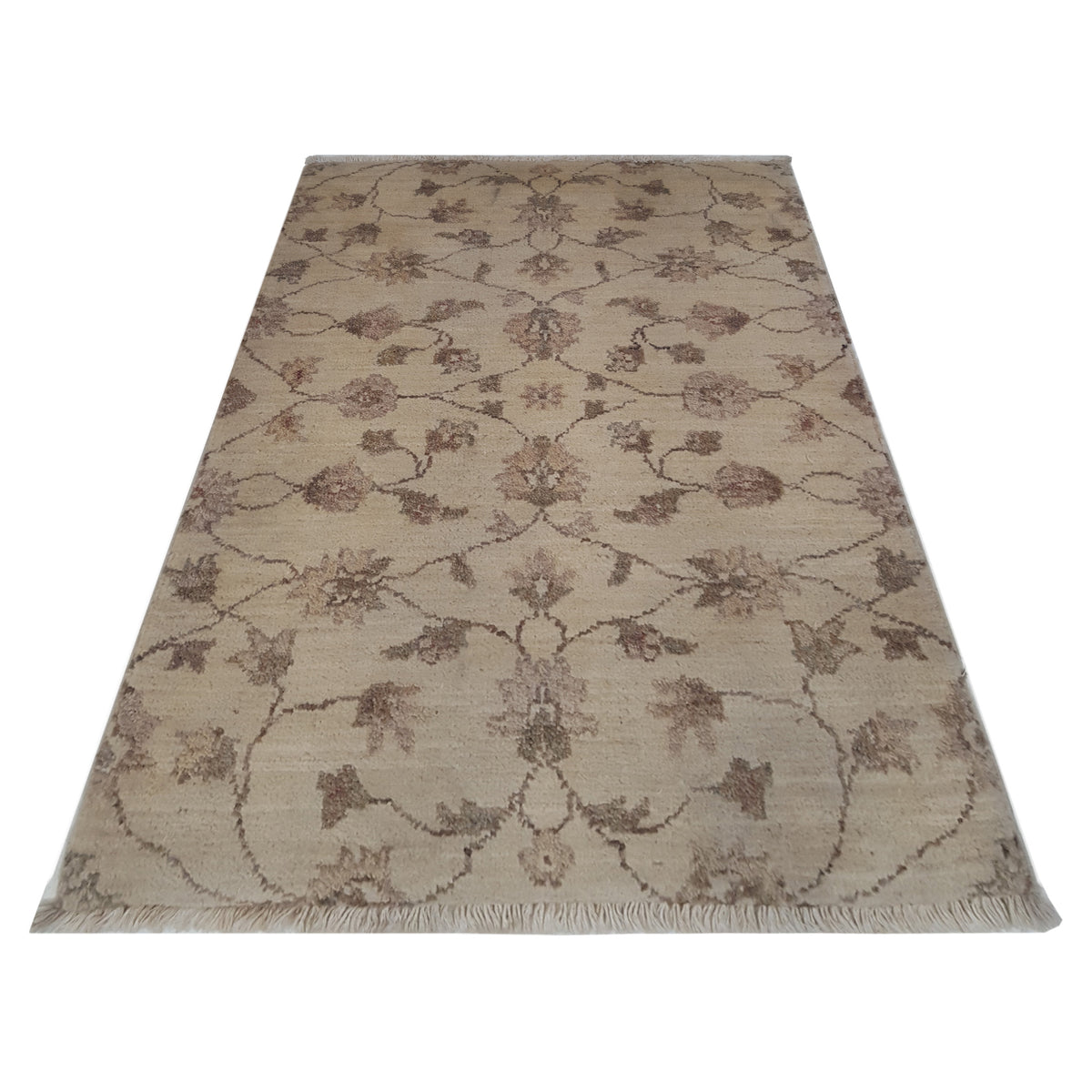 Pacific Ziegler 40601 Ivory Ivory Transitional Hand Knotted Rug
