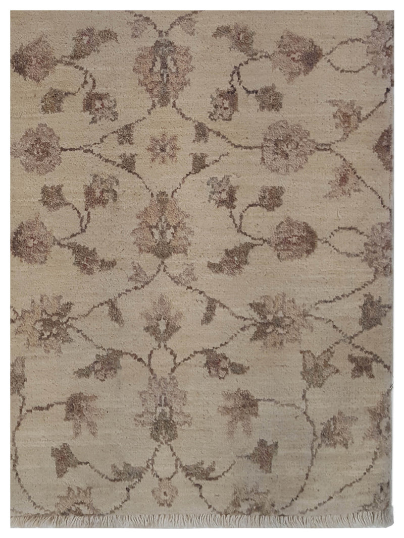 Pacific Ziegler 40601 Ivory Ivory Transitional Hand Knotted Rug