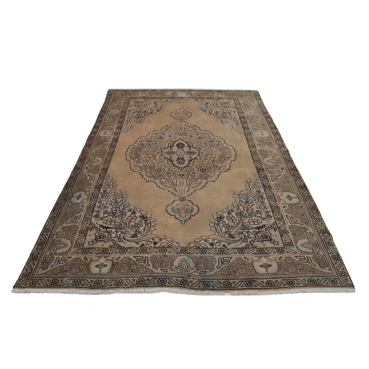 Pacific Vintage 40604 Cream Lt.Brown Vintage Hand Knotted Rug