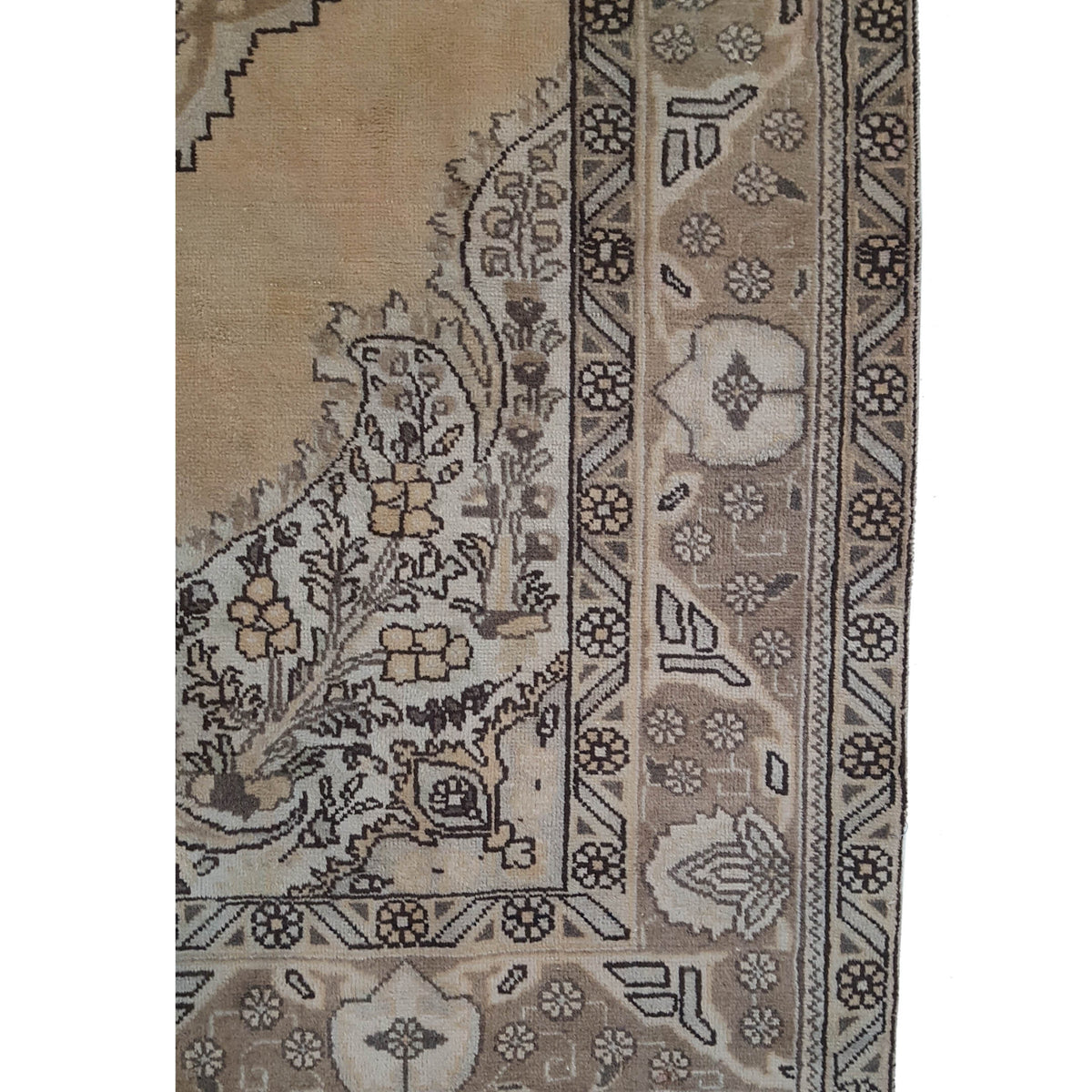 Pacific Vintage 40604 Cream Lt.Brown Vintage Hand Knotted Rug