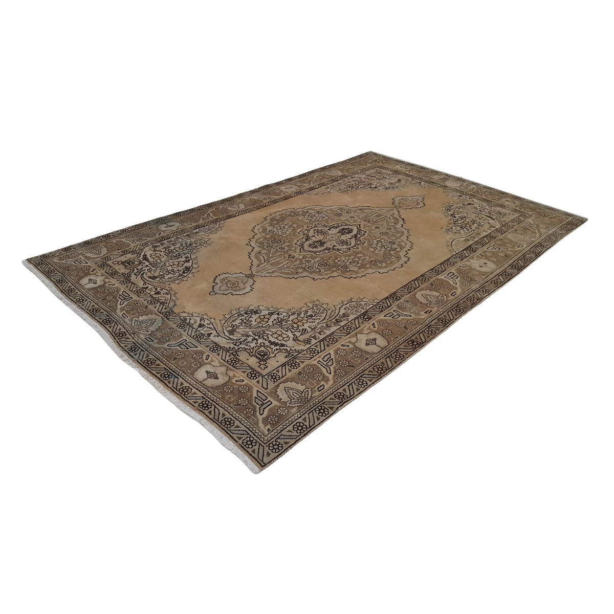 Pacific Vintage 40604 Cream Lt.Brown Vintage Hand Knotted Rug