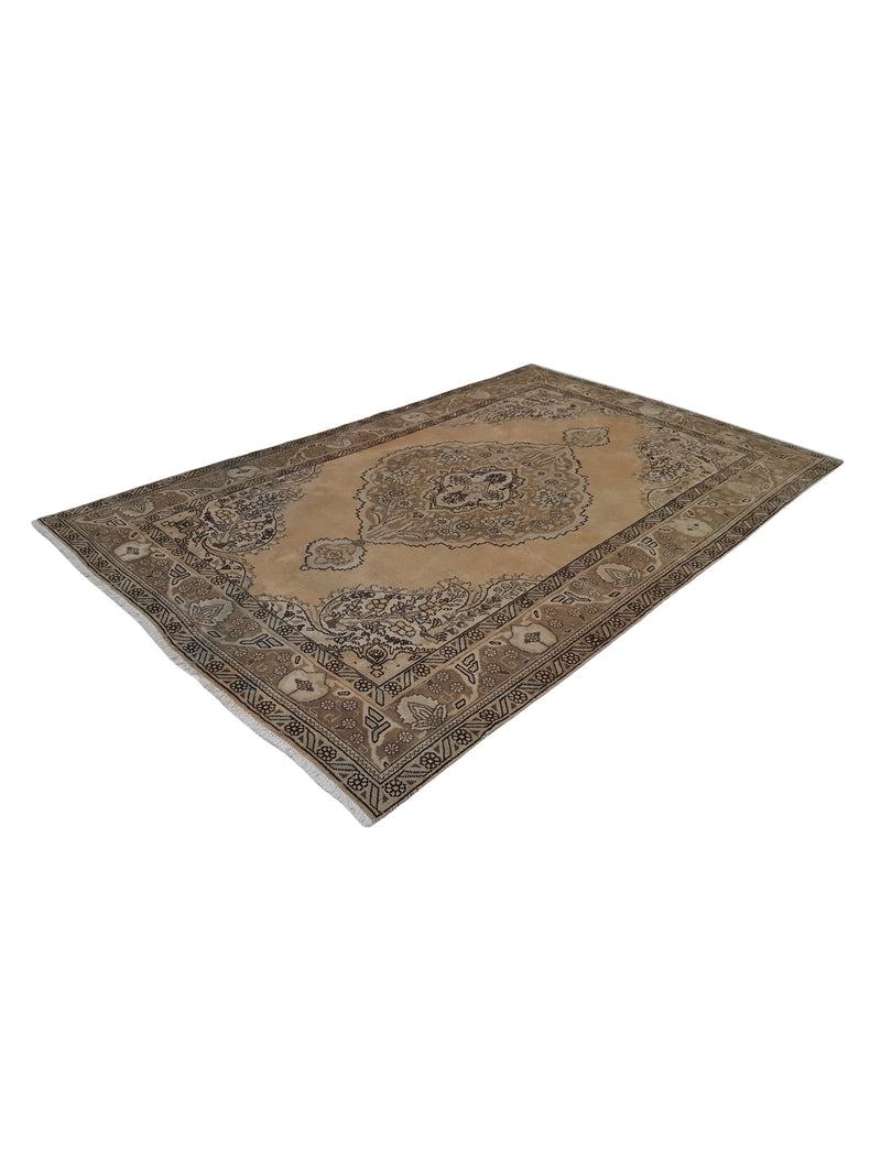 Pacific Vintage 40604 Cream Lt.Brown Vintage Hand Knotted Rug