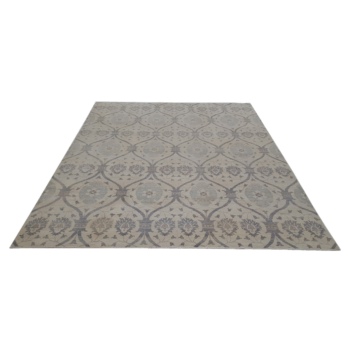 Pacific Ziegler 40629 Ivory Grey Transitional Hand Knotted Rug