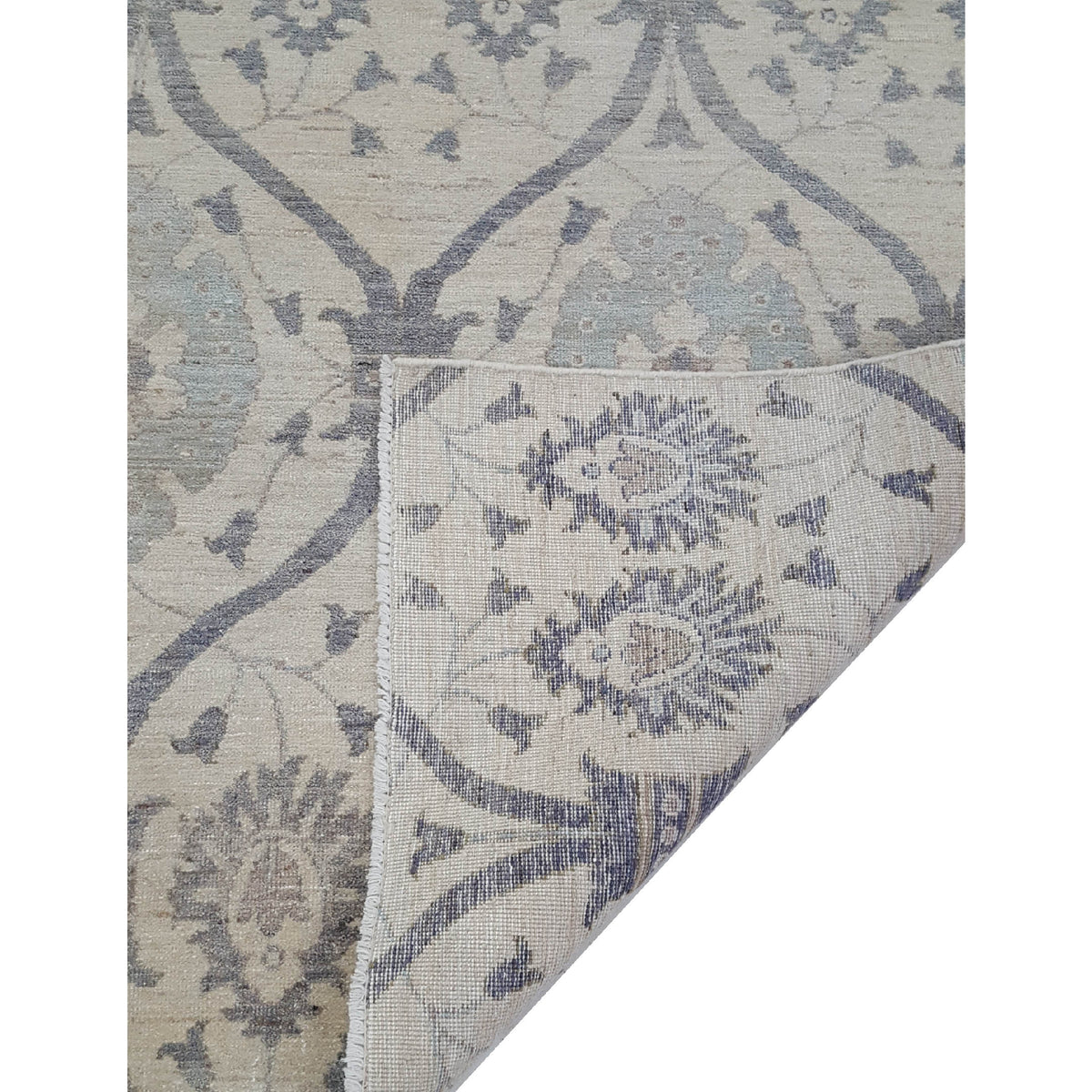 Pacific Ziegler 40629 Ivory Grey Transitional Hand Knotted Rug