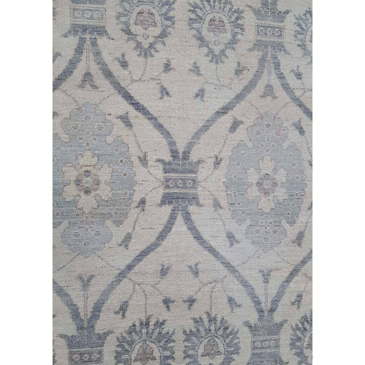 Pacific Ziegler 40629 Ivory Grey Transitional Hand Knotted Rug