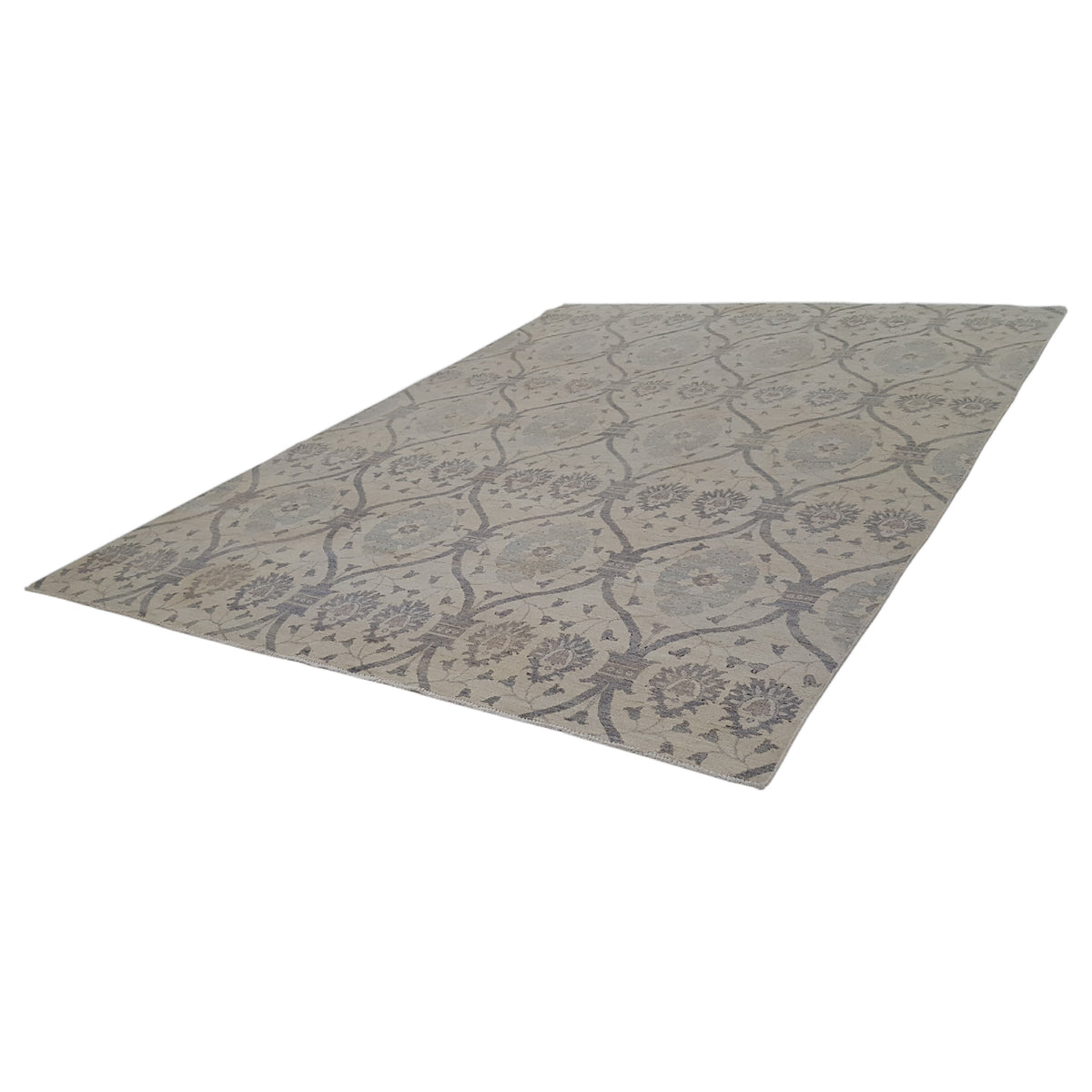 Pacific Ziegler 40629 Ivory Grey Transitional Hand Knotted Rug